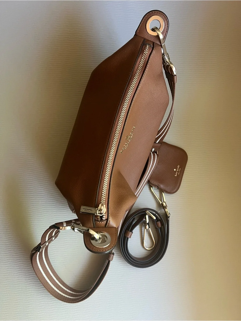 Kate Spade New York Rosie Brown Pebbled Leather Crossbody Bag